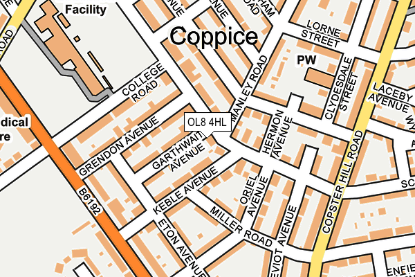 OL8 4HL map - OS OpenMap – Local (Ordnance Survey)