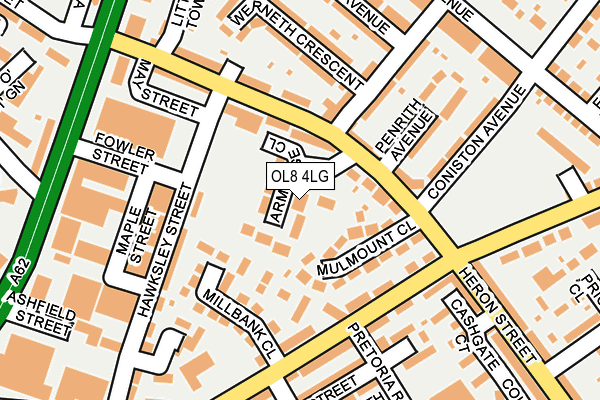 OL8 4LG map - OS OpenMap – Local (Ordnance Survey)