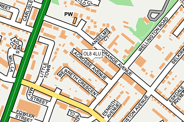 OL8 4LU map - OS OpenMap – Local (Ordnance Survey)