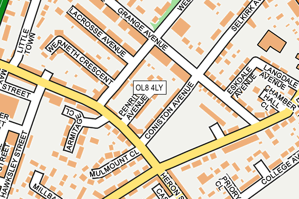 OL8 4LY map - OS OpenMap – Local (Ordnance Survey)