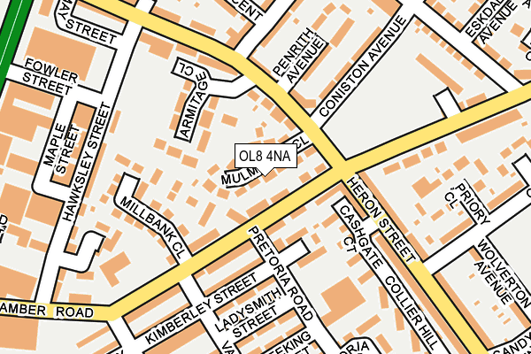 OL8 4NA map - OS OpenMap – Local (Ordnance Survey)