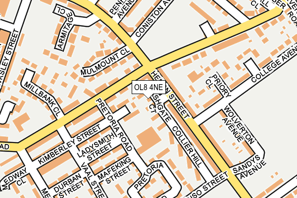 OL8 4NE map - OS OpenMap – Local (Ordnance Survey)