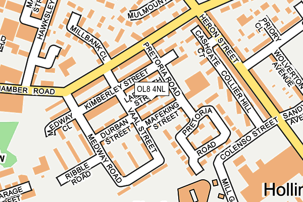 OL8 4NL map - OS OpenMap – Local (Ordnance Survey)