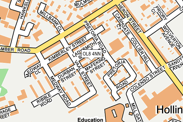 OL8 4NN map - OS OpenMap – Local (Ordnance Survey)