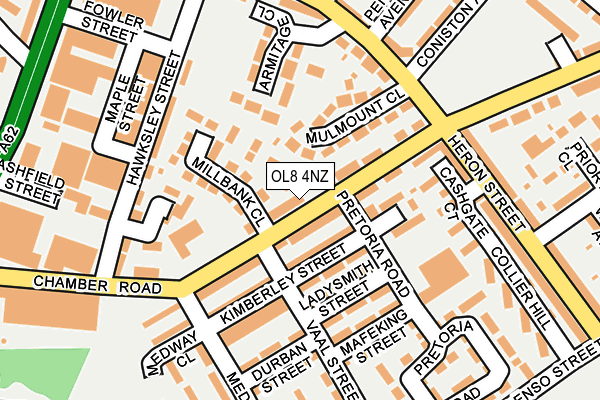 OL8 4NZ map - OS OpenMap – Local (Ordnance Survey)