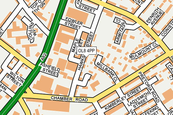 OL8 4PP map - OS OpenMap – Local (Ordnance Survey)