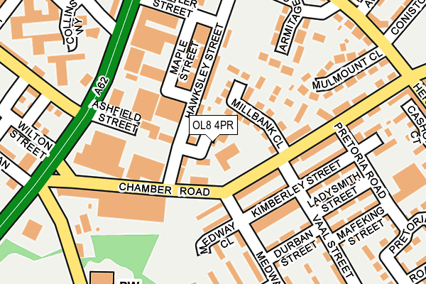 OL8 4PR map - OS OpenMap – Local (Ordnance Survey)