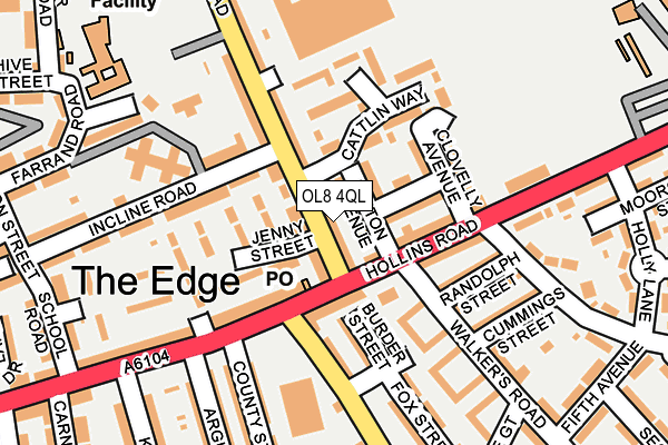 OL8 4QL map - OS OpenMap – Local (Ordnance Survey)