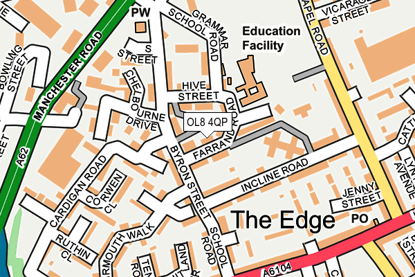 OL8 4QP map - OS OpenMap – Local (Ordnance Survey)