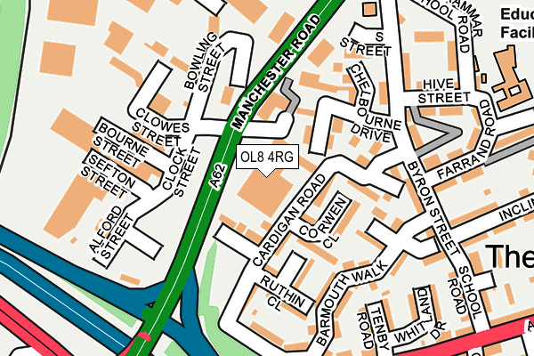 OL8 4RG map - OS OpenMap – Local (Ordnance Survey)