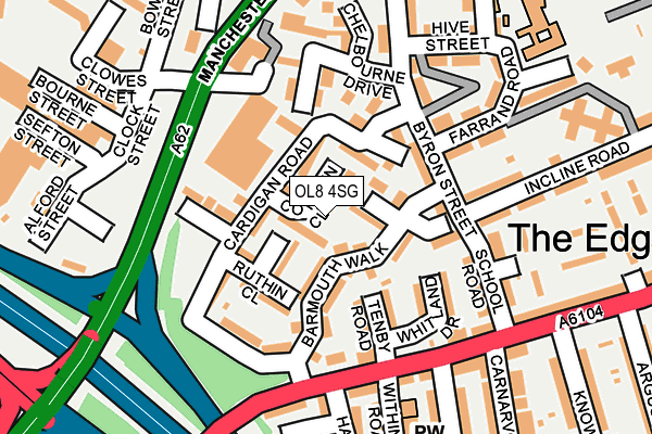 OL8 4SG map - OS OpenMap – Local (Ordnance Survey)