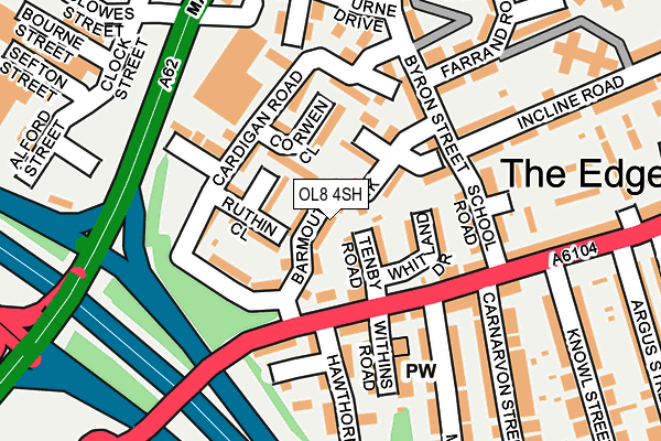 OL8 4SH map - OS OpenMap – Local (Ordnance Survey)