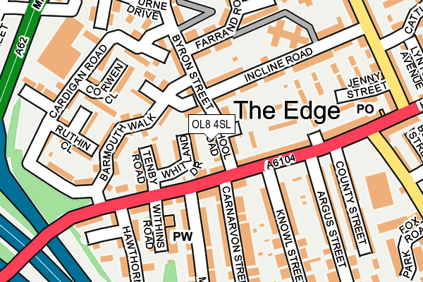 OL8 4SL map - OS OpenMap – Local (Ordnance Survey)