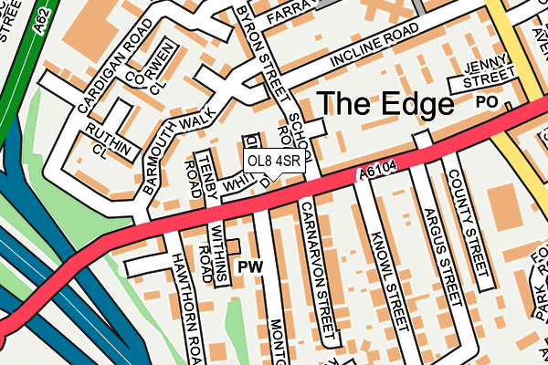 OL8 4SR map - OS OpenMap – Local (Ordnance Survey)