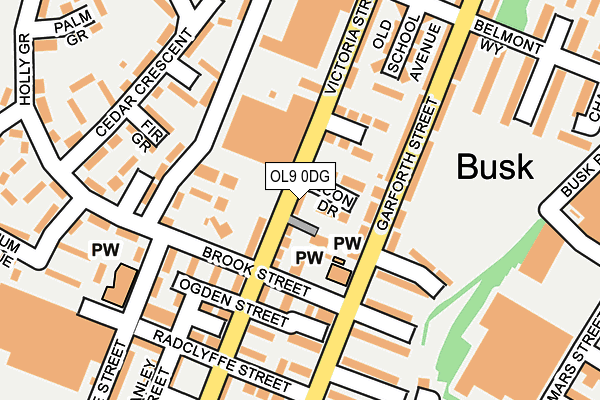 OL9 0DG map - OS OpenMap – Local (Ordnance Survey)