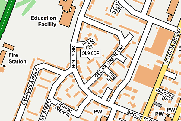 OL9 0DP map - OS OpenMap – Local (Ordnance Survey)