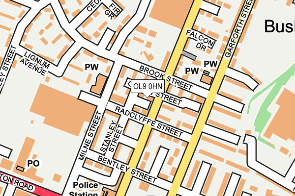 OL9 0HN map - OS OpenMap – Local (Ordnance Survey)