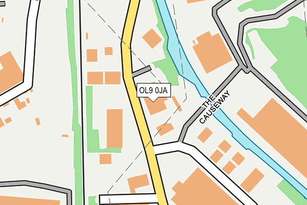 OL9 0JA map - OS OpenMap – Local (Ordnance Survey)