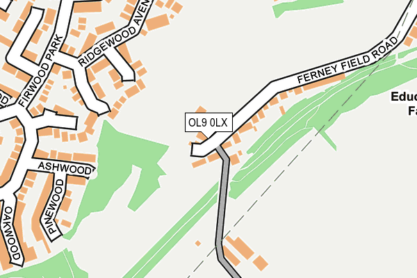 OL9 0LX map - OS OpenMap – Local (Ordnance Survey)