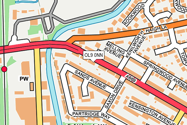 OL9 0NN map - OS OpenMap – Local (Ordnance Survey)