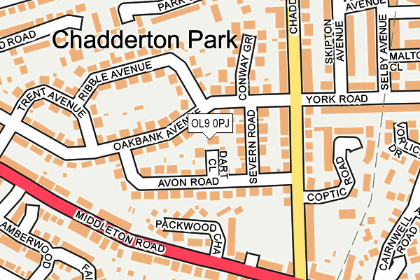 OL9 0PJ map - OS OpenMap – Local (Ordnance Survey)