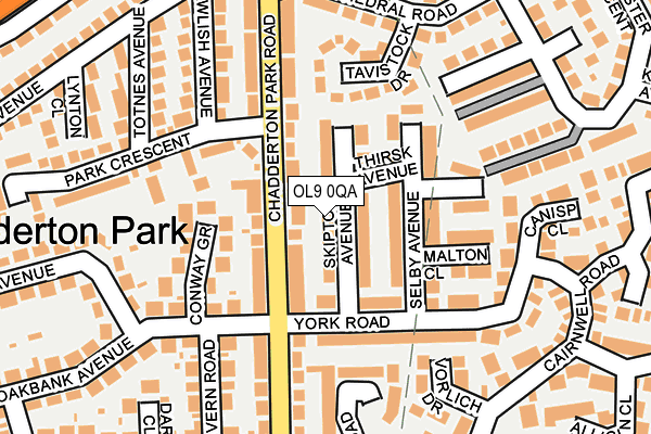 OL9 0QA map - OS OpenMap – Local (Ordnance Survey)