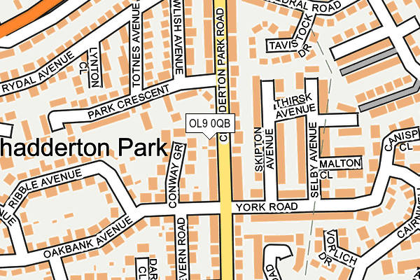 Map of THE GOLF SHACK ROCHDALE LTD at local scale