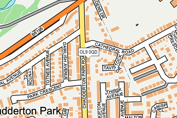 OL9 0QD map - OS OpenMap – Local (Ordnance Survey)