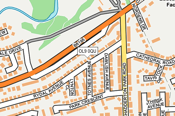 OL9 0QU map - OS OpenMap – Local (Ordnance Survey)