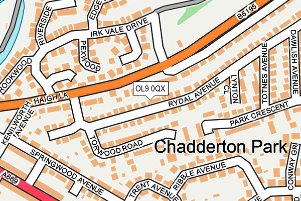 OL9 0QX map - OS OpenMap – Local (Ordnance Survey)