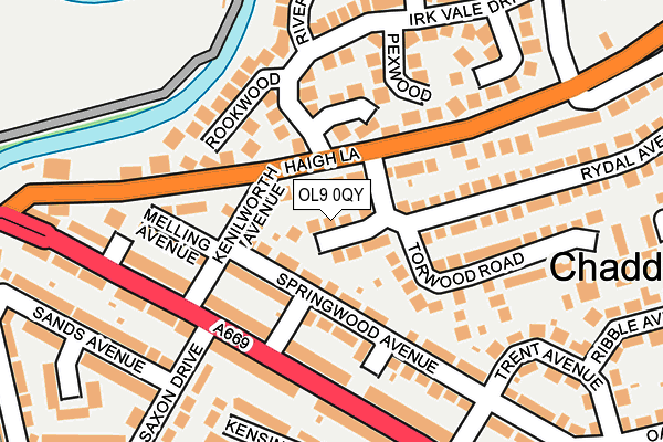OL9 0QY map - OS OpenMap – Local (Ordnance Survey)