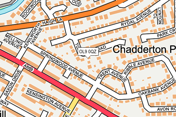 OL9 0QZ map - OS OpenMap – Local (Ordnance Survey)