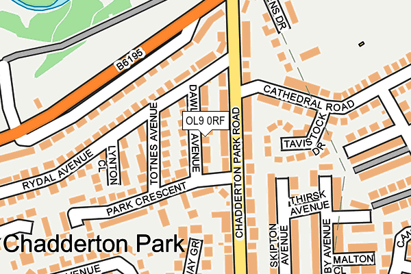 OL9 0RF map - OS OpenMap – Local (Ordnance Survey)