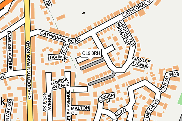 OL9 0RH map - OS OpenMap – Local (Ordnance Survey)