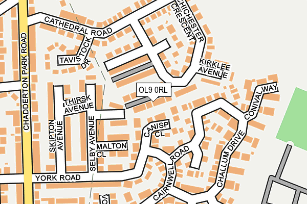 OL9 0RL map - OS OpenMap – Local (Ordnance Survey)