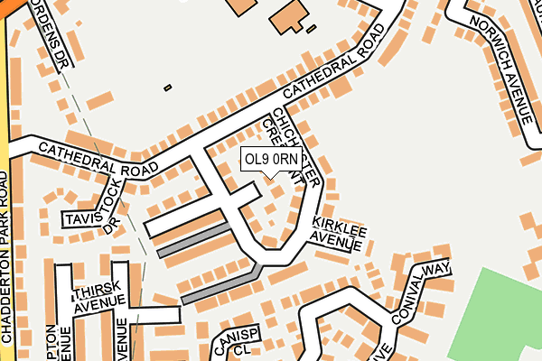 OL9 0RN map - OS OpenMap – Local (Ordnance Survey)