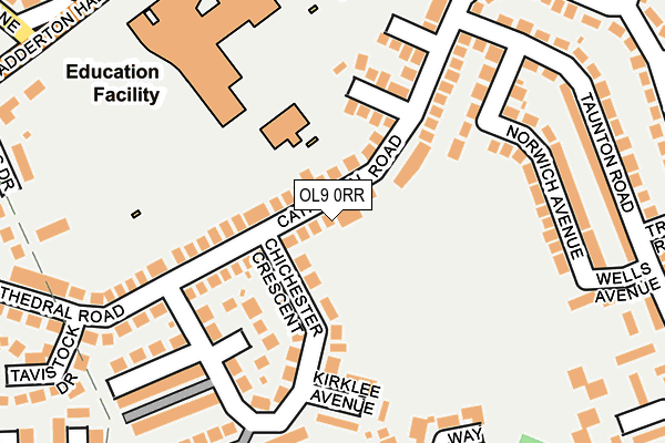 OL9 0RR map - OS OpenMap – Local (Ordnance Survey)