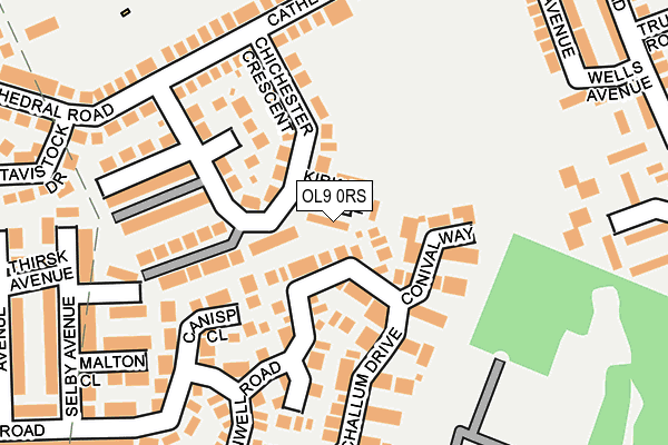OL9 0RS map - OS OpenMap – Local (Ordnance Survey)