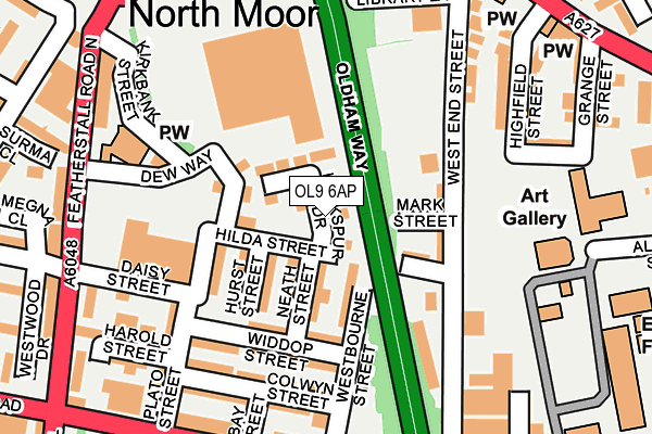 OL9 6AP map - OS OpenMap – Local (Ordnance Survey)