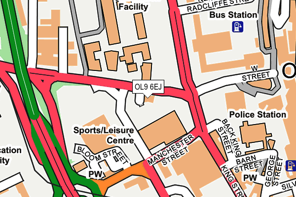 OL9 6EJ map - OS OpenMap – Local (Ordnance Survey)
