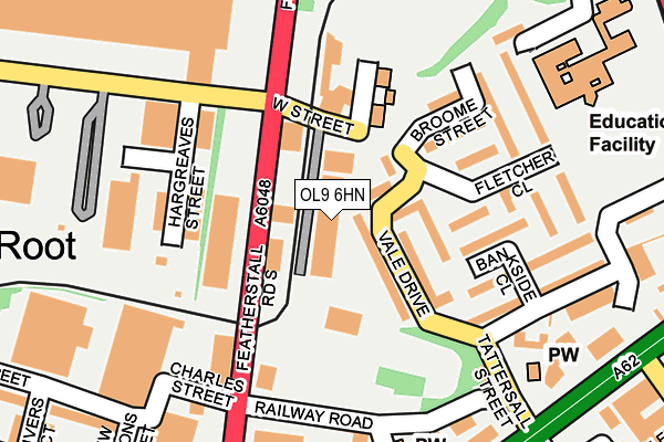 OL9 6HN map - OS OpenMap – Local (Ordnance Survey)