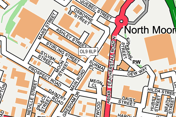 OL9 6LP map - OS OpenMap – Local (Ordnance Survey)