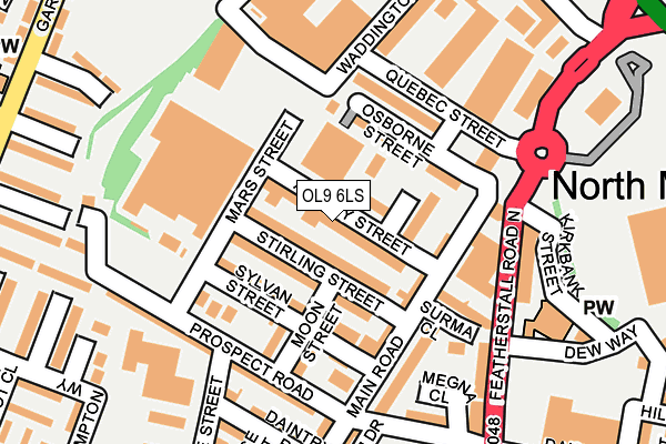 OL9 6LS map - OS OpenMap – Local (Ordnance Survey)