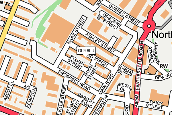 OL9 6LU map - OS OpenMap – Local (Ordnance Survey)