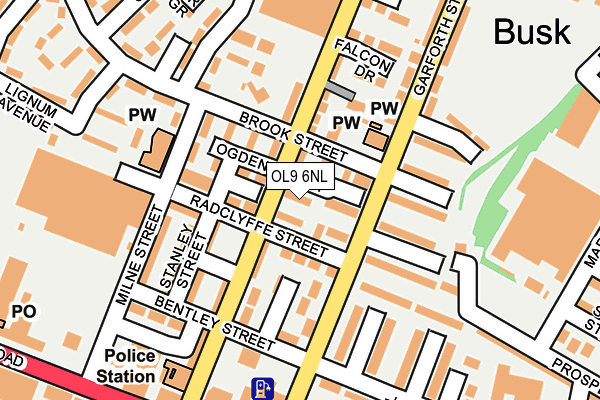 OL9 6NL map - OS OpenMap – Local (Ordnance Survey)