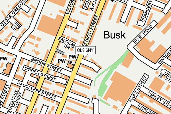 OL9 6NY map - OS OpenMap – Local (Ordnance Survey)