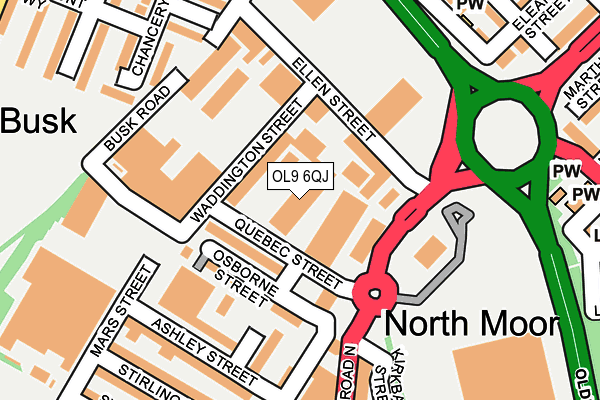 OL9 6QJ map - OS OpenMap – Local (Ordnance Survey)