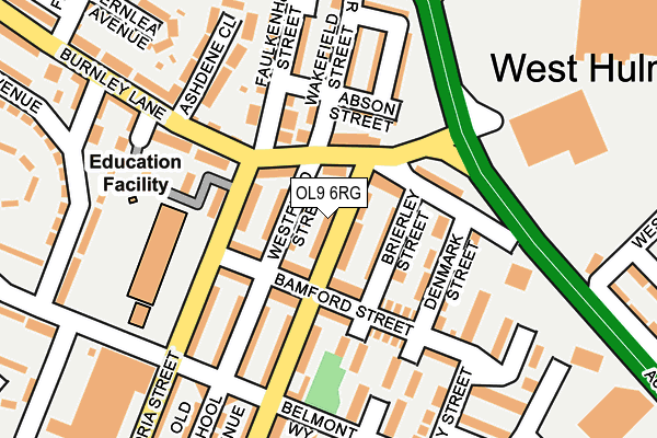 OL9 6RG map - OS OpenMap – Local (Ordnance Survey)