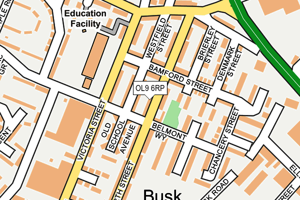 OL9 6RP map - OS OpenMap – Local (Ordnance Survey)