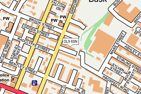 OL9 6SN map - OS OpenMap – Local (Ordnance Survey)